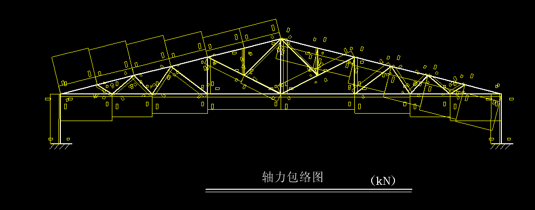 pkpm在桁架里面建的三角形钢屋架的模型
