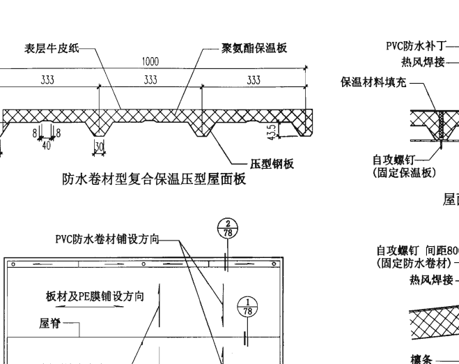 门刚屋面上用彩钢板岩棉夹芯保温板,上面还用做防水层